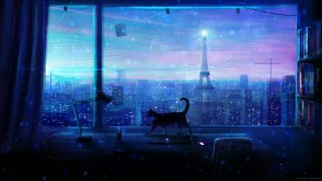 457202 night landscape anime sky  Rare Gallery HD Wallpapers
