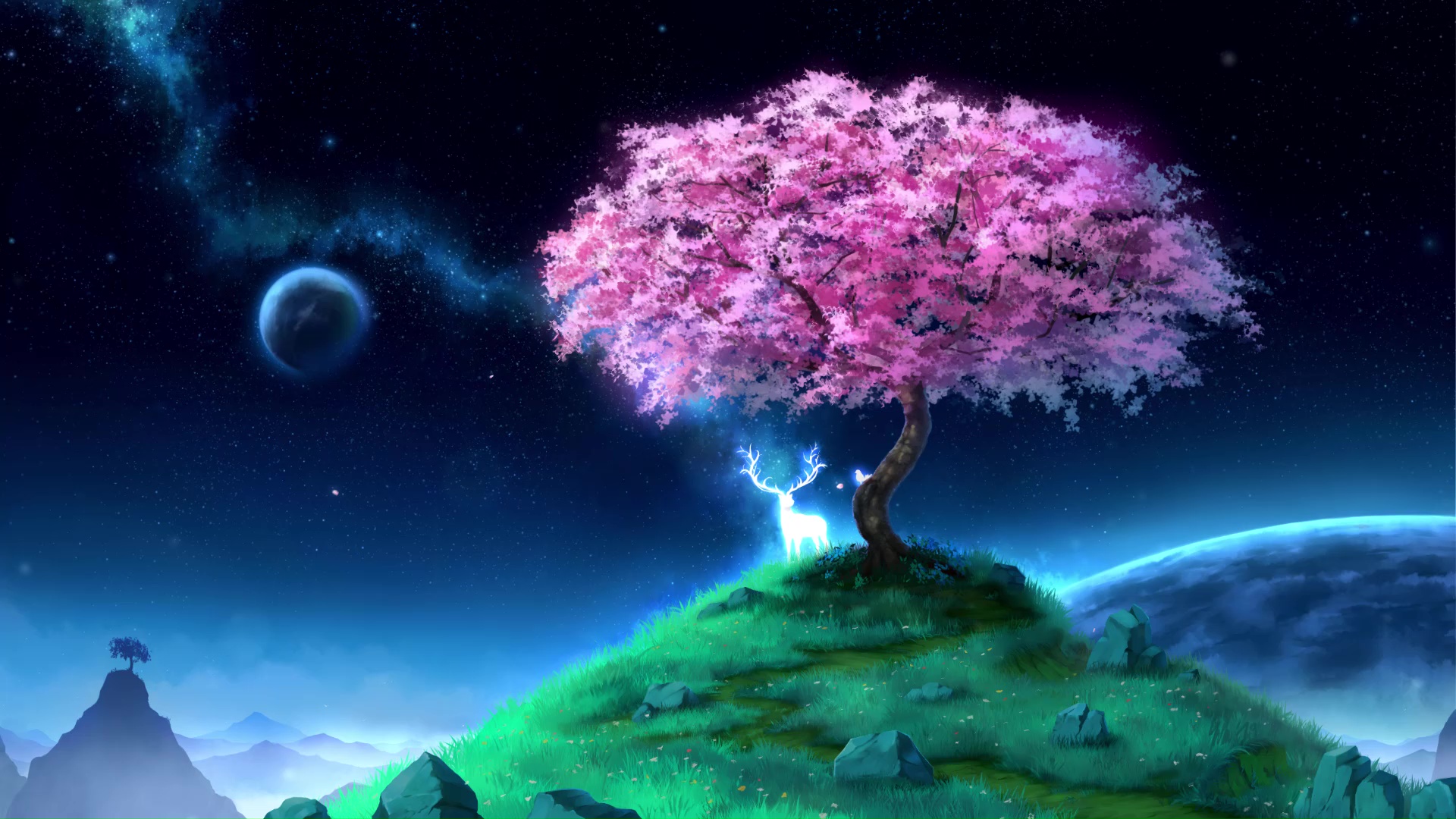 Beautiful Tree - Cherry Blossom - Sky Background Wallpaper Download | MobCup