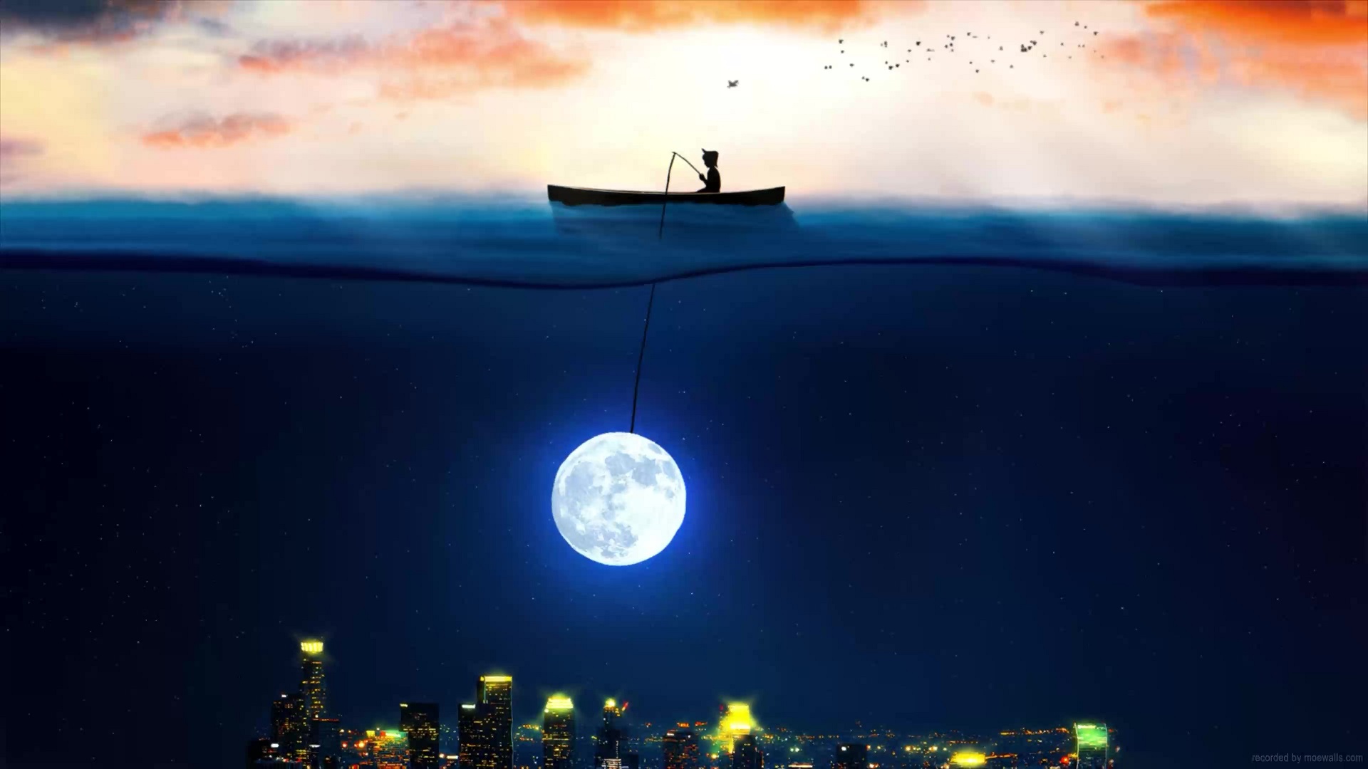 Moon Fishing Live Wallpaper - MoeWalls