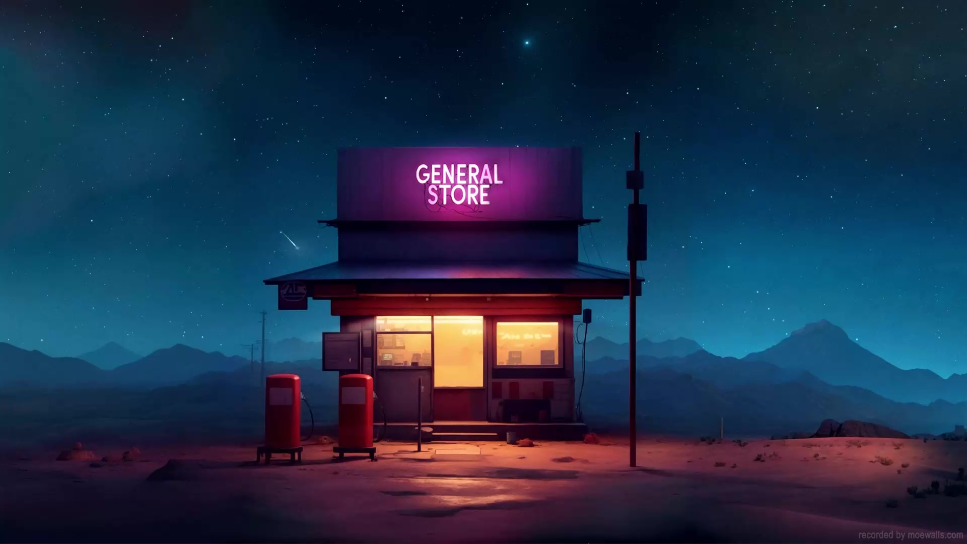 Neon General Store Live Wallpaper - MoeWalls