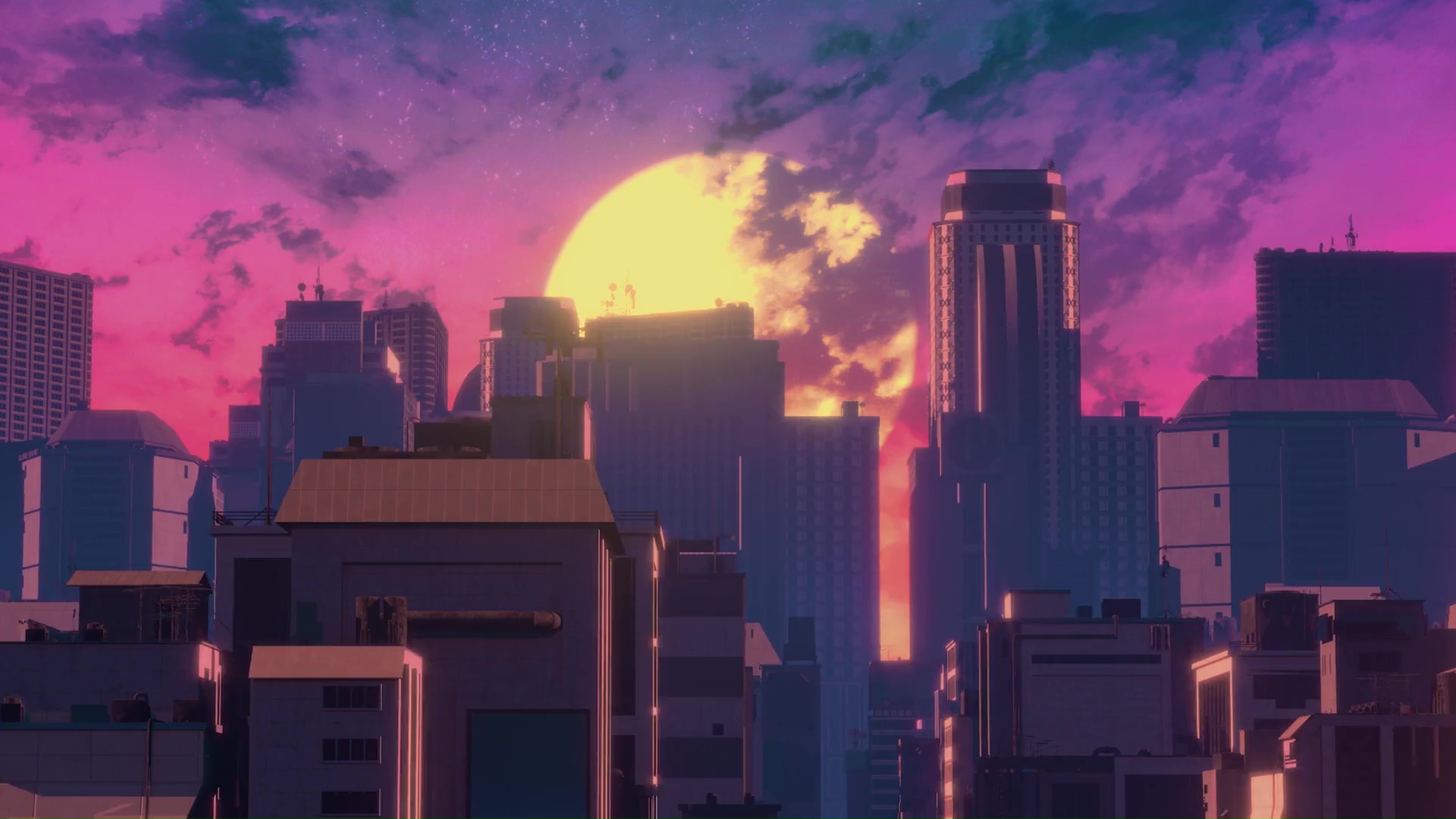 Anime Girl Standing On Car Enjoy Sunset View Live Wallpaper  WallpaperWaifu