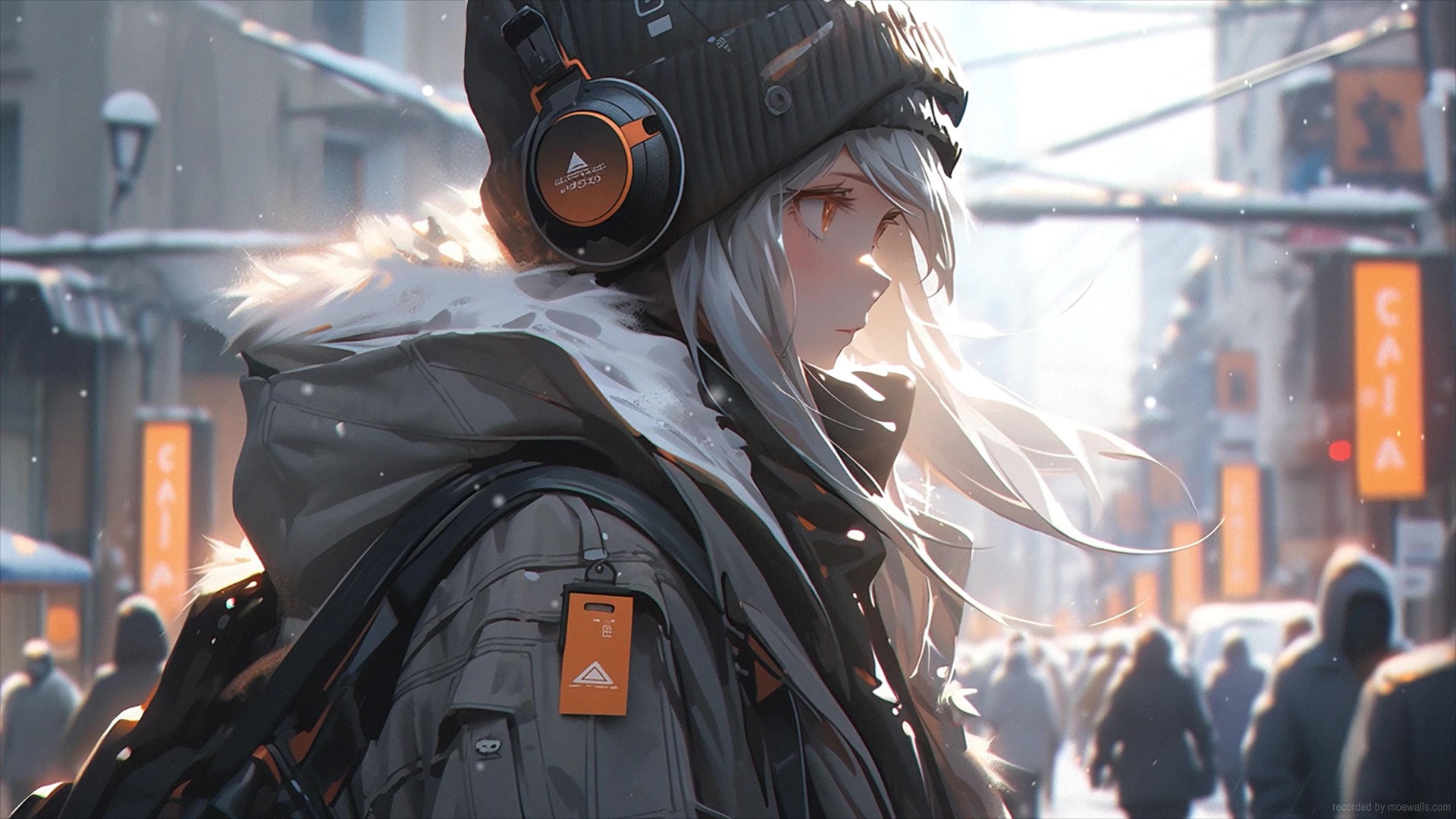 anime wallpapers headphones