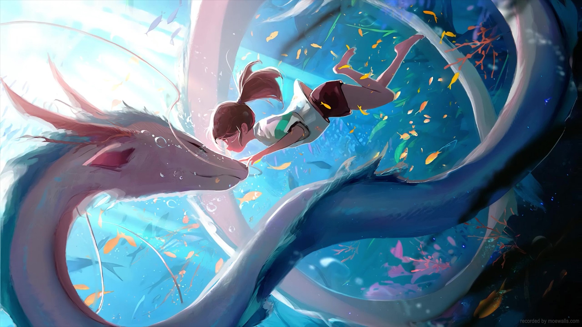 Anime Underwater Phone Wallpaper by Nara lalana - Mobile Abyss
