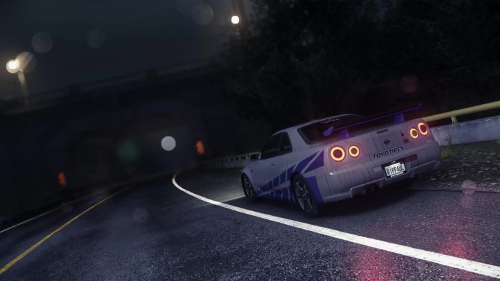 4K Nissan Skyline R34 GT-R Night Rain - Relaxing Live Wallpaper on Make a  GIF