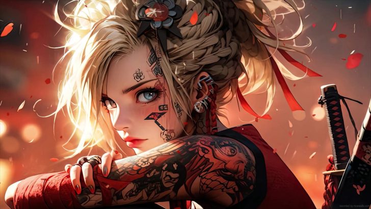 Gangsta Girl Tattoo Art Wallpaper