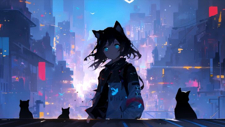 Girl, Art, Robot, Neon, Illustration, Characters, Cyber, Cyberpunk Anime  Girl HD wallpaper | Pxfuel