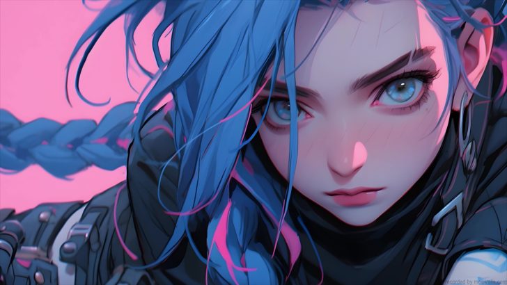 Wallpaper girl, face, smile, art, League of Legends, jinx, loose cannon for  mobile and desktop, section игры, resolution 1920x1364 - download