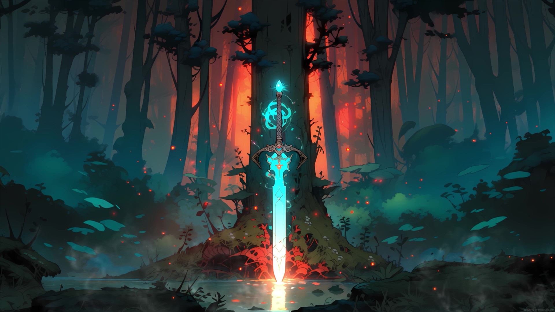 sword in forest live wallpaper 4k