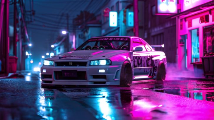 Japanese Neon Grocery Store Night Street Live Wallpaper - MoeWalls