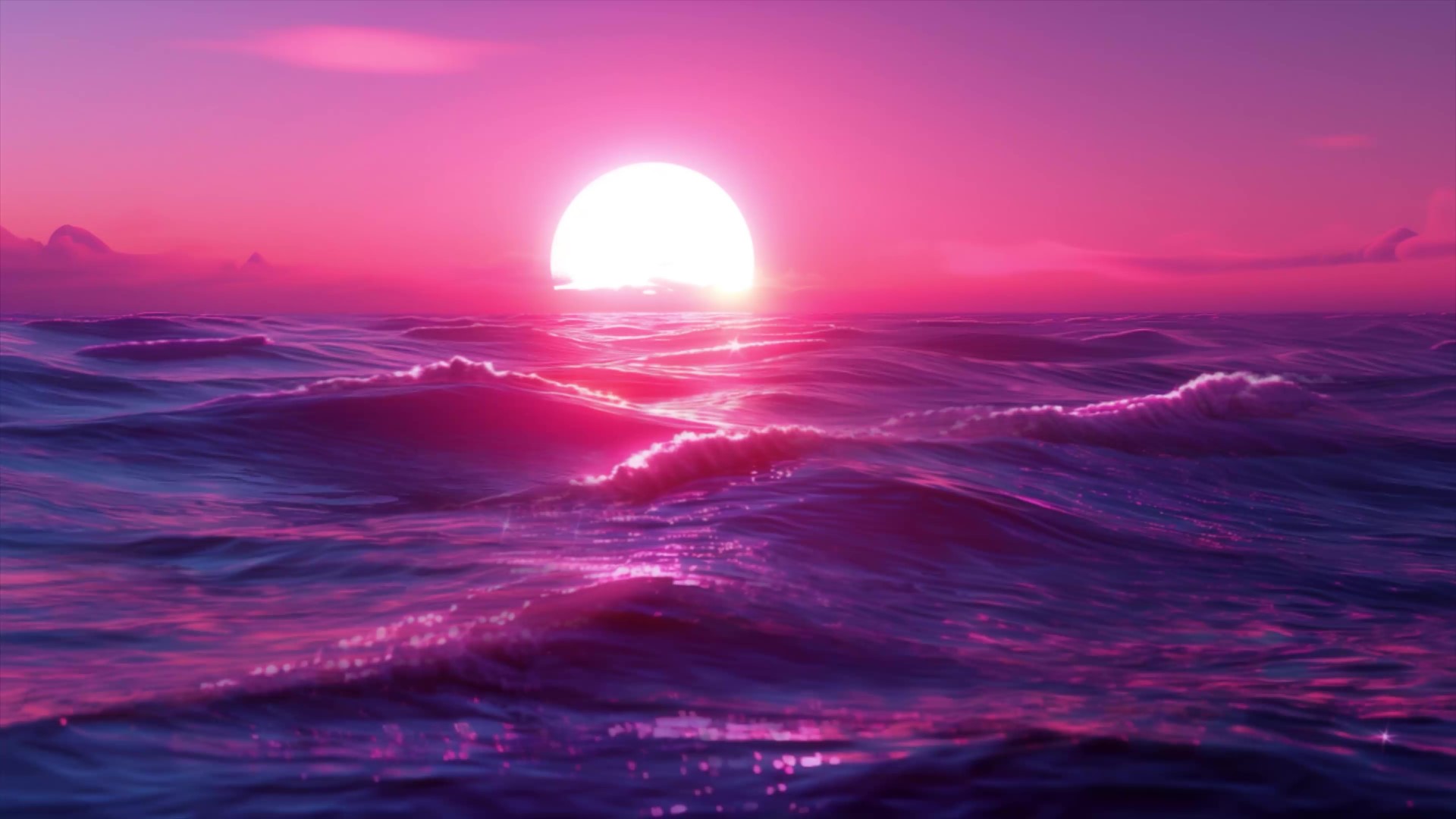 Pink Sunset Ocean Live Wallpaper - MoeWalls